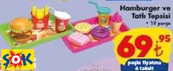 GOKİDY HAMBURGER VE TATLI TEPSİSİ OYUNCAK